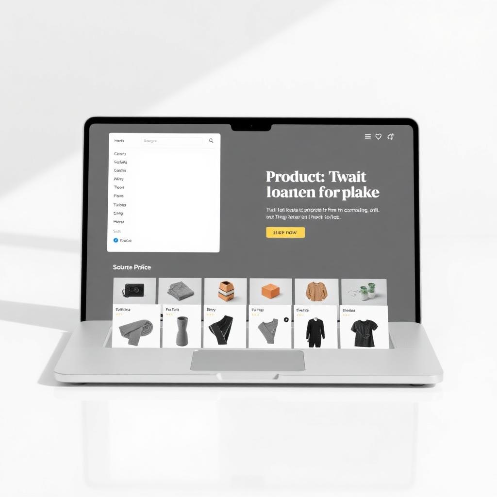 Storefront with curated product grid and promotions.